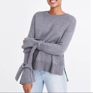 Madewell Tie-Cuff Pullover Sweater XSmall